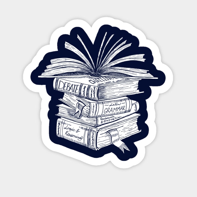 Challenge Books (White) Sticker by Sweet Blessings